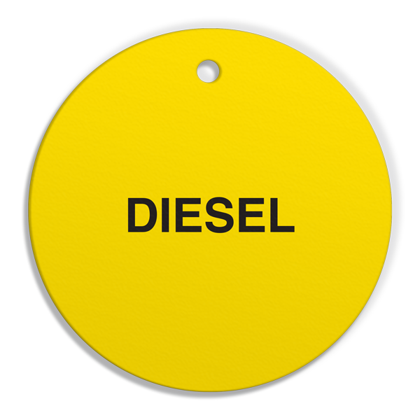 FT114 CPPI DIESEL Fuel Identification Tags (2.56" Circle) 250 /pkg