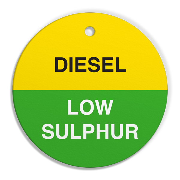 FT116 CPPI DIESEL LOW SULPHER Fuel Identification Tags (2.56" Circle) 250 /pkg