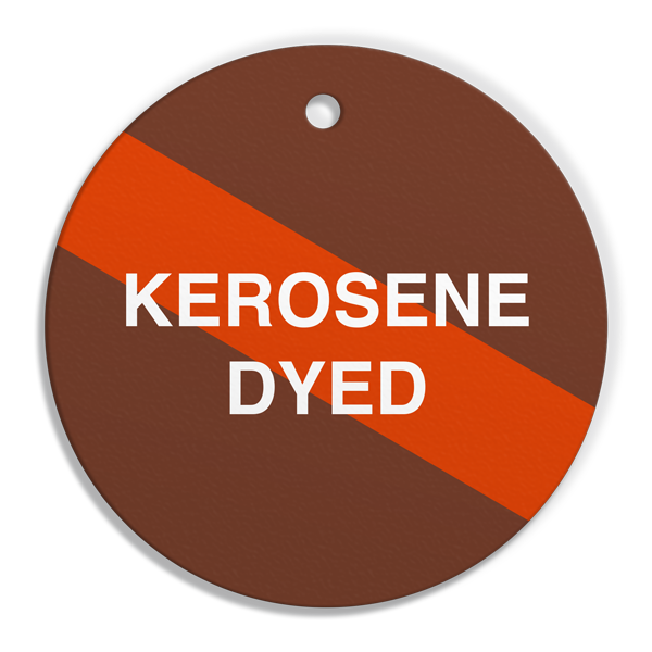 FT126 CPPI KEROSENE DYED Fuel Identification Tags (2.56" Circle) 250 /pkg