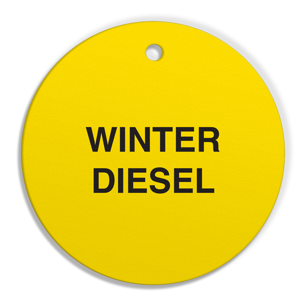 FT133 CPPI WINTER DIESEL Fuel Identification Tags (2.56" Circle) 250 /pkg