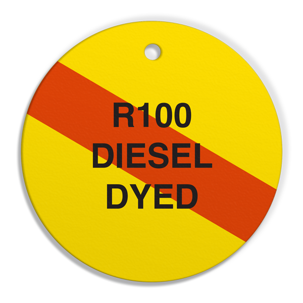 FT135 CPPI R100 DIESEL DYED Fuel Identification Tags (2.56" Circle) 250 /pkg