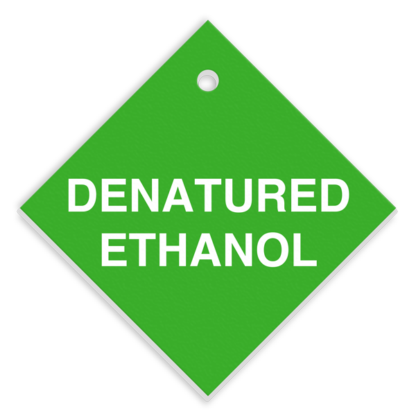 FT137 CPPI DENATURED ETHANOL Fuel Identification Tags (2.56" Diamond) 250 /pkg