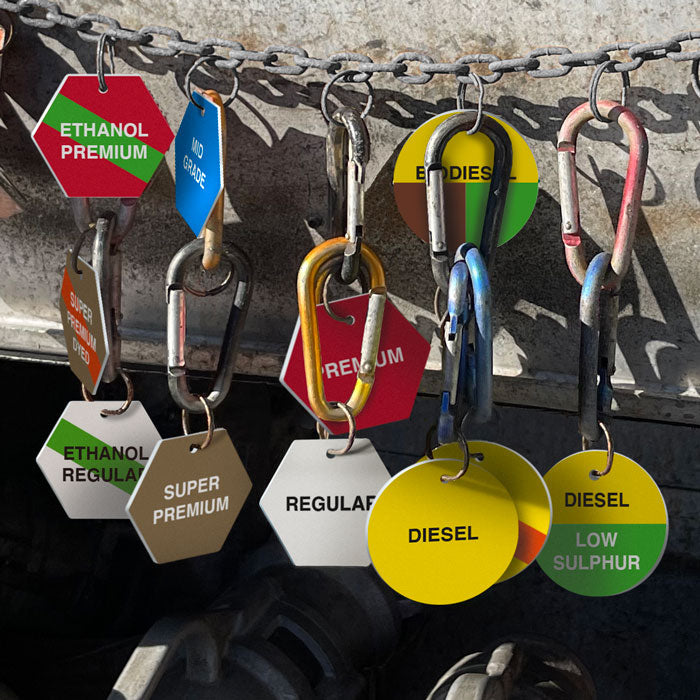 FT134 CPPI R100 DIESEL Fuel Identification Tags (2.56" Circle) 250 /pkg
