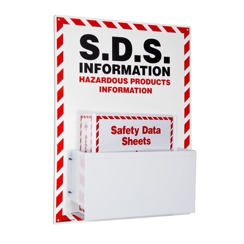 GHS1012 18 in x 24 SDS HAZMAT and WHMIS (Safety Data Sheet) Center Information Station with Binder