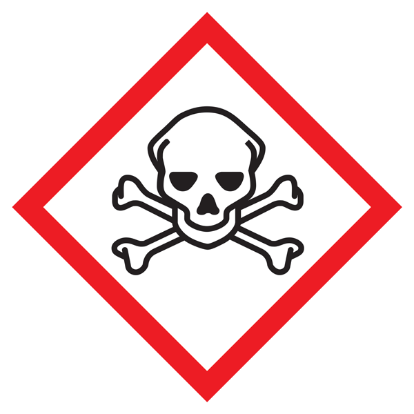 Small HAZMAT WHMIS GHS Hazard Class Pictogram symbol Adhesive Labels on a Pad