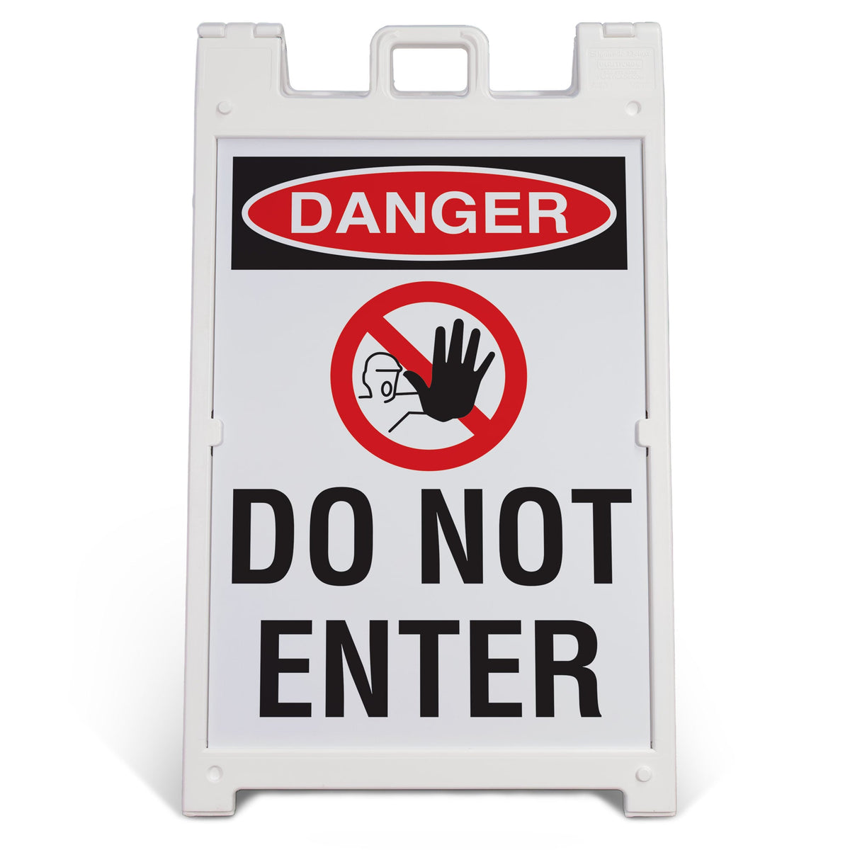 HV1006 DANGER DO NOT ENTER LARGE FORMAT A-FRAME SAFETY SIGNS PRINTED BOTH SIDES