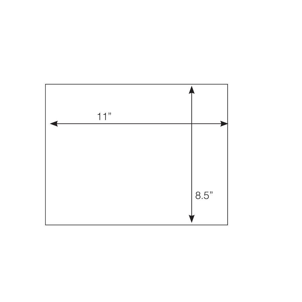 LBL1000V Blank VynMark™ Adhesive Printable Supplier Laser Labels 8.5 in x 11 in Square Corners