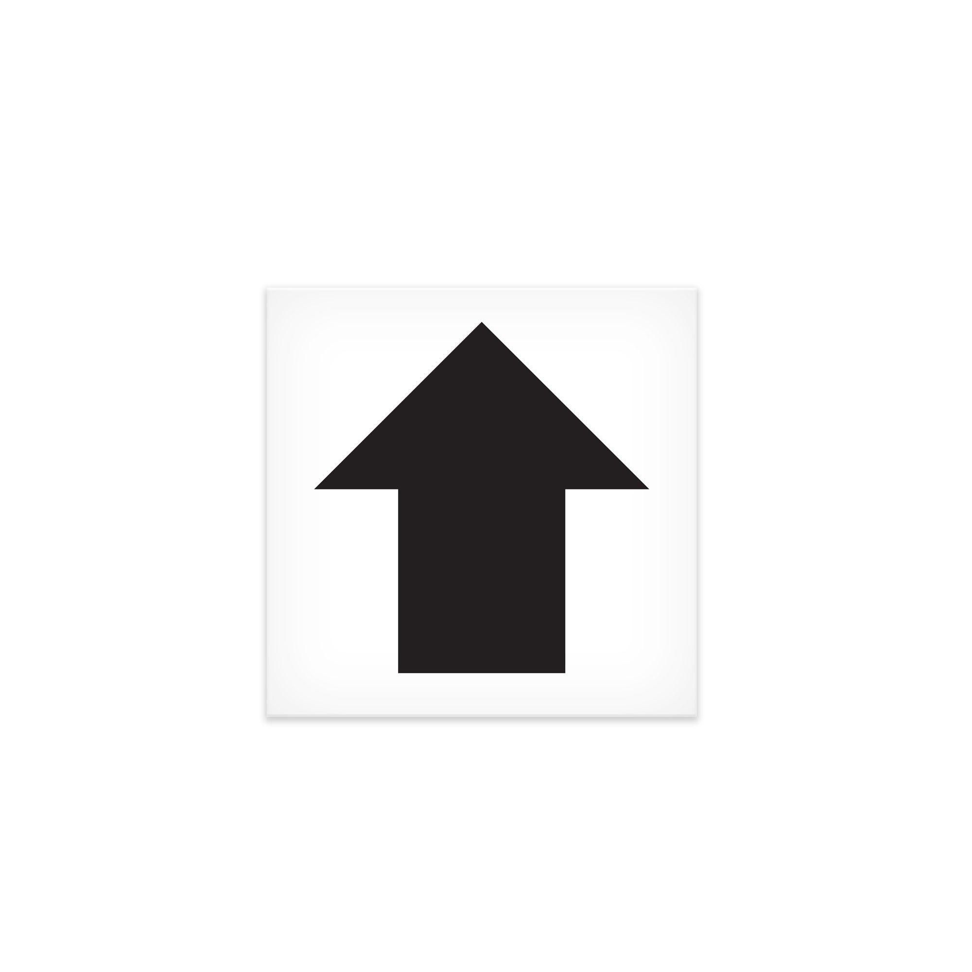 MAG22ARW Magnetic Black on White Warehouse Racking Directional Arrows (100 /pkg) 2 inch x 2 inch