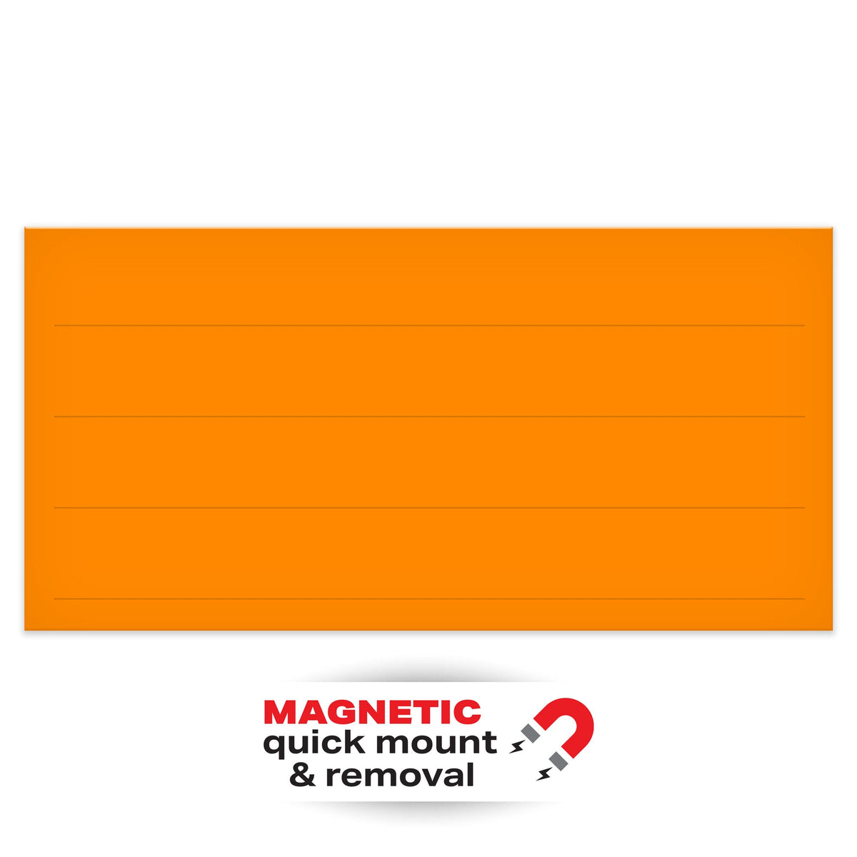 MAG24N Blank Dry Erase Write-On Reusable Magnetic Warehouse Racking labels (2" x 4") 100 /pkg Orange