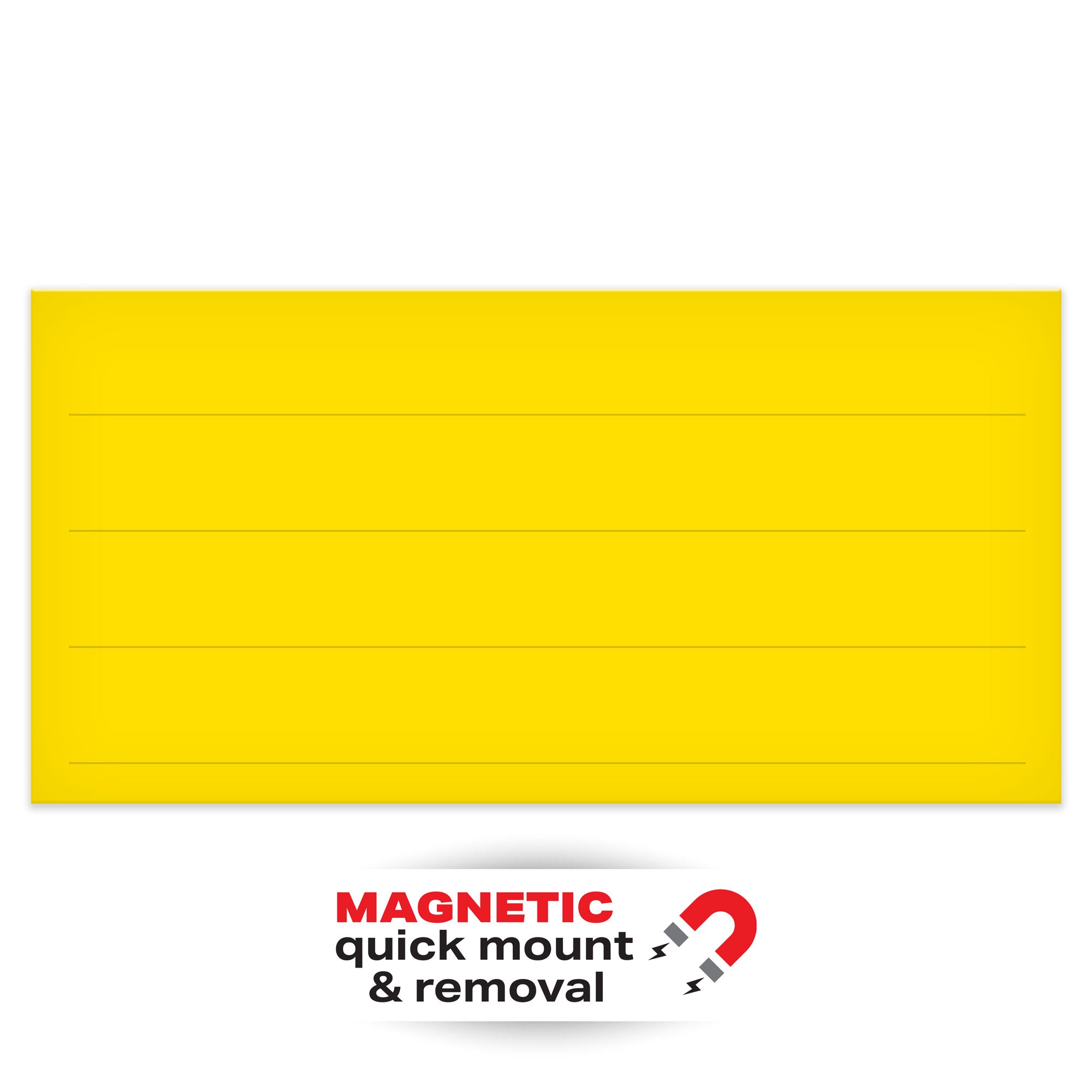 MAG24Y Blank Dry Erase Write-On Reusable Magnetic Warehouse Racking labels (2" x 4") 100 /pkg Yellow