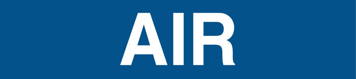 PM1012-series AIR Blue/White Printed Self- Adhesive Individual Pipe Identification Markers