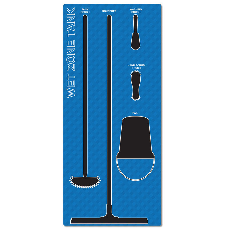 5S Lean Wet Zone Tank Organizational Shadowboard with Hanging Hardware  (30 in x 68 in)