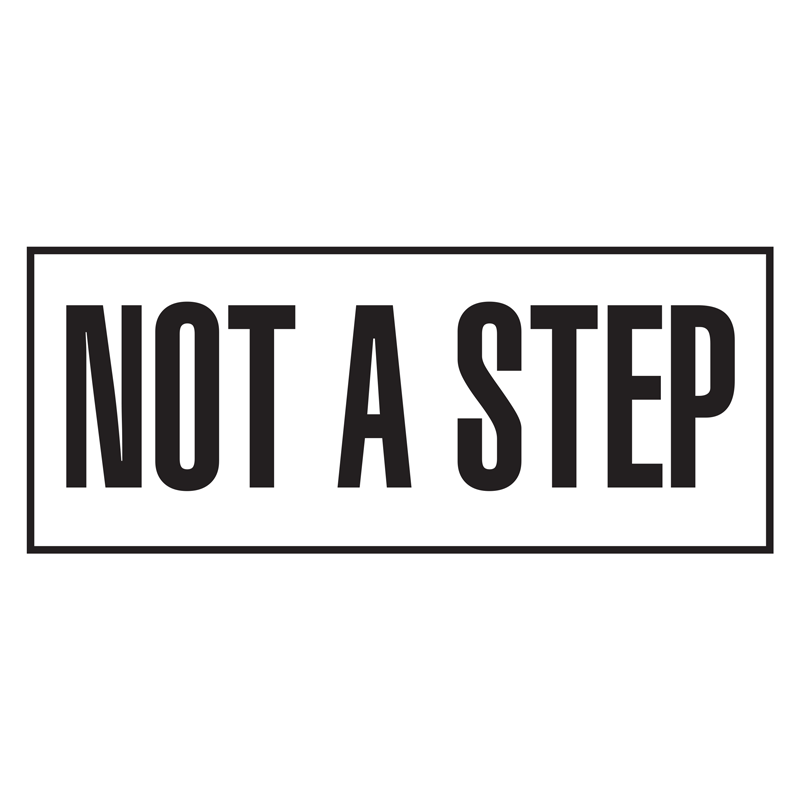 SB5173V NOT A STEP PrimeGuard® Safety Decal