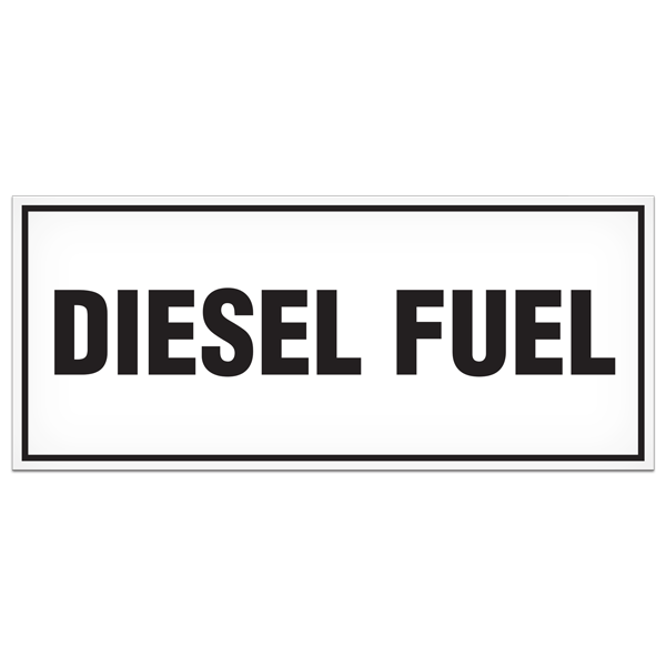 SB7009VL DIESEL FUEL PrimeGuard® Adhesive VynMark™ Safety Decal (3 in x 7 in)