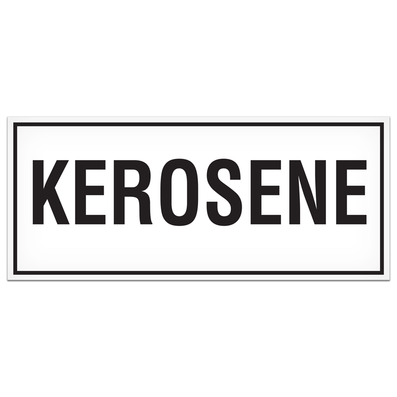 SB7011VL KEROSENE PrimeGuard® Adhesive VynMark™ Safety Decal (3 in x 7 in)