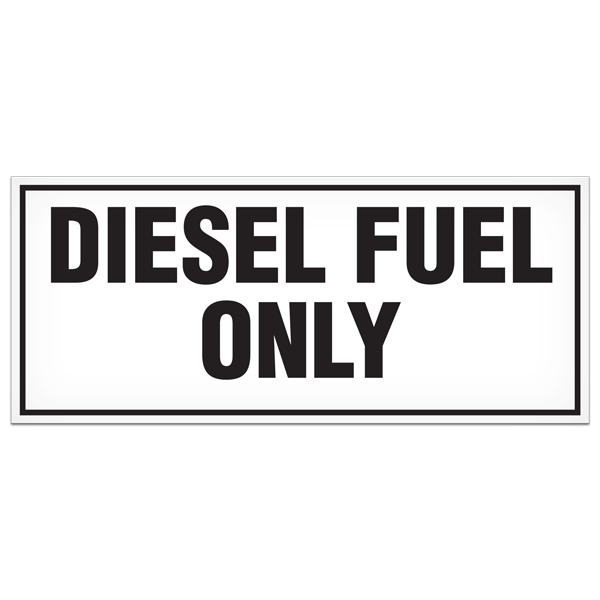 SB7013VL DIESEL FUEL ONLY PrimeGuard® Adhesive VynMark™ Safety Decal (3 in x 7 in)
