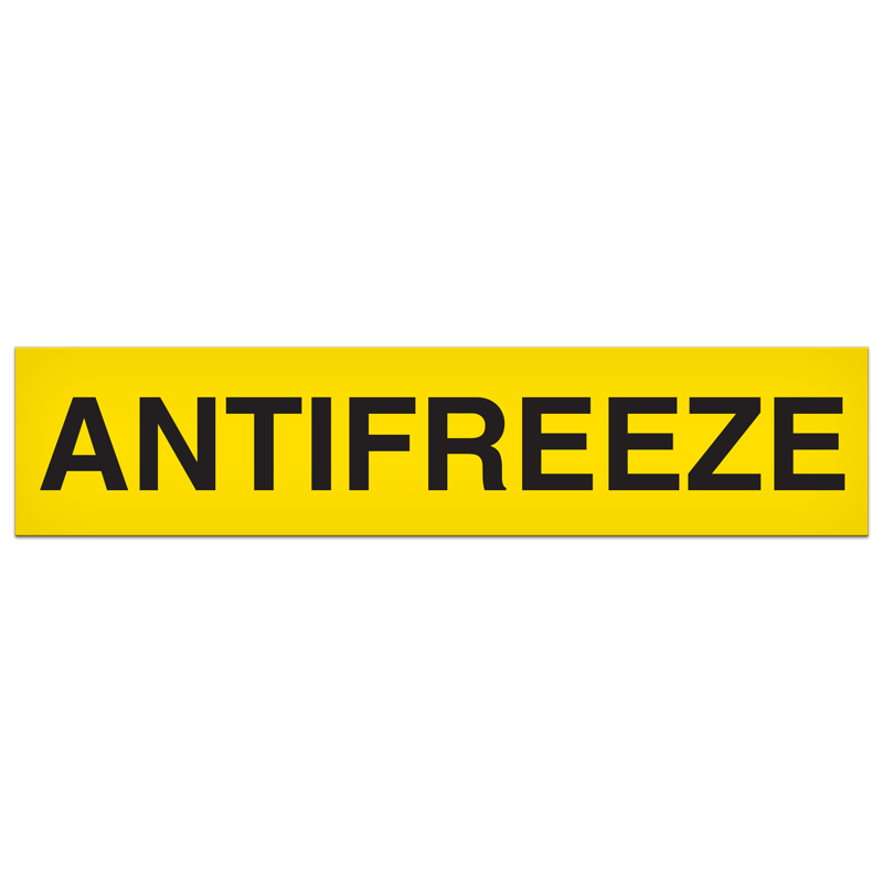 SB7036VL ANTIFREEZE PrimeGuard® Adhesive VynMark™ Safety Decal (2 in x 9 in)