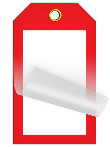 Colored **Blank**  DuraPly™ Tag with DuraLAM™ Self-Laminating Flap (24/pkg)