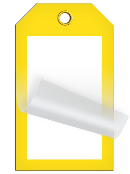 Colored **Blank**  DuraPly™ Tag with DuraLAM™ Self-Laminating Flap (24/pkg)
