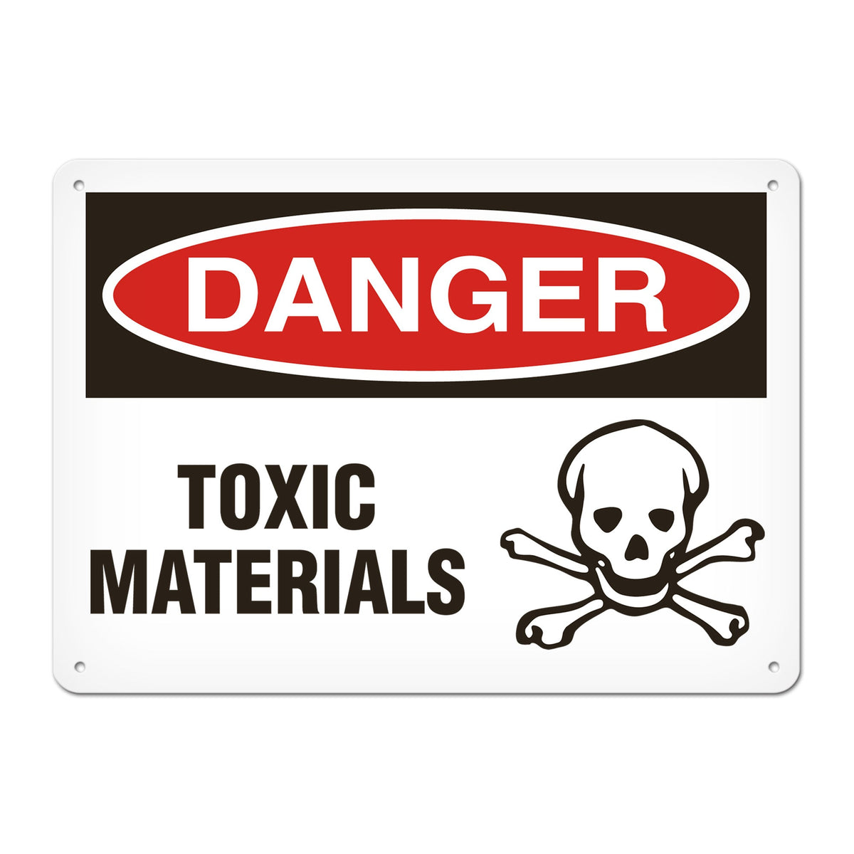 DANGER TOXIC MATERIALS PrimeGuard Traditional OSHA Style Safety Sign