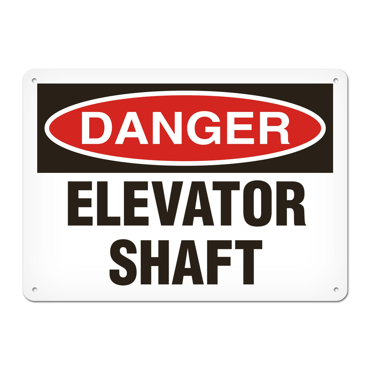 DANGER ELEVATOR SHAFT PrimeGuard Traditional OSHA Style Safety Sign