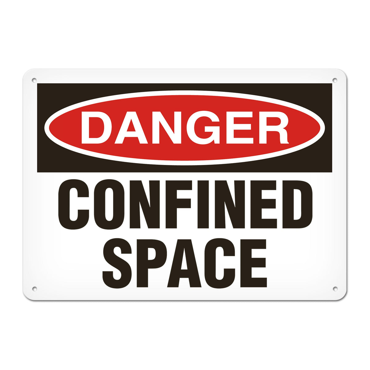 DANGER CONFINED SPACE PrimeGuard Traditional OSHA Style Safety Sign