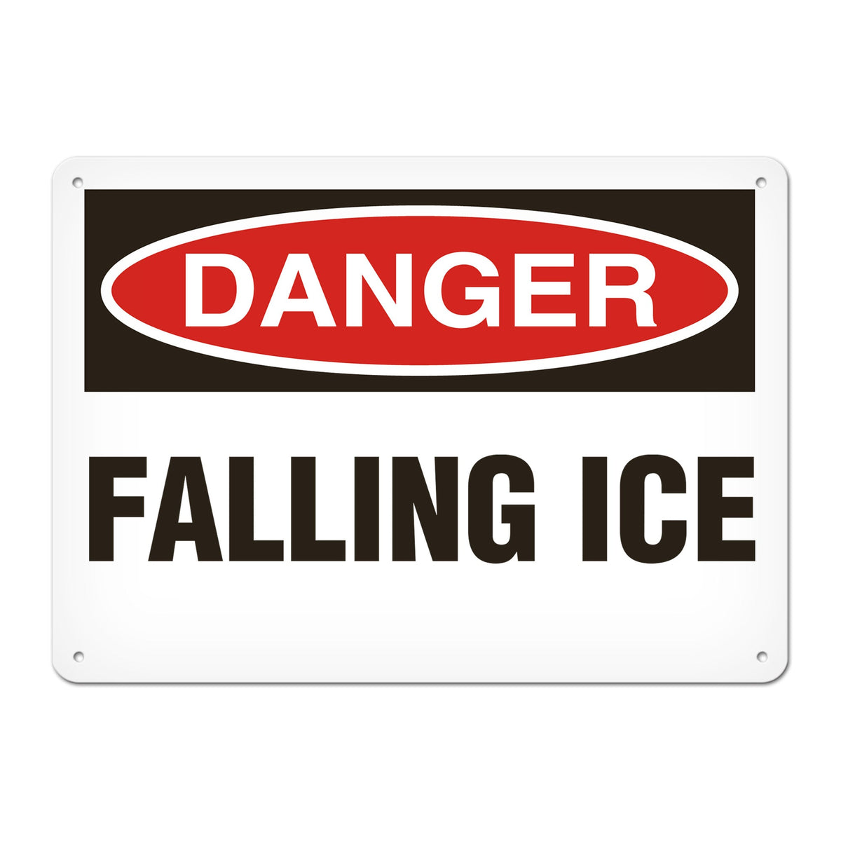 DANGER FALLING ICE PrimeGuard Traditional OSHA Style Safety Sign