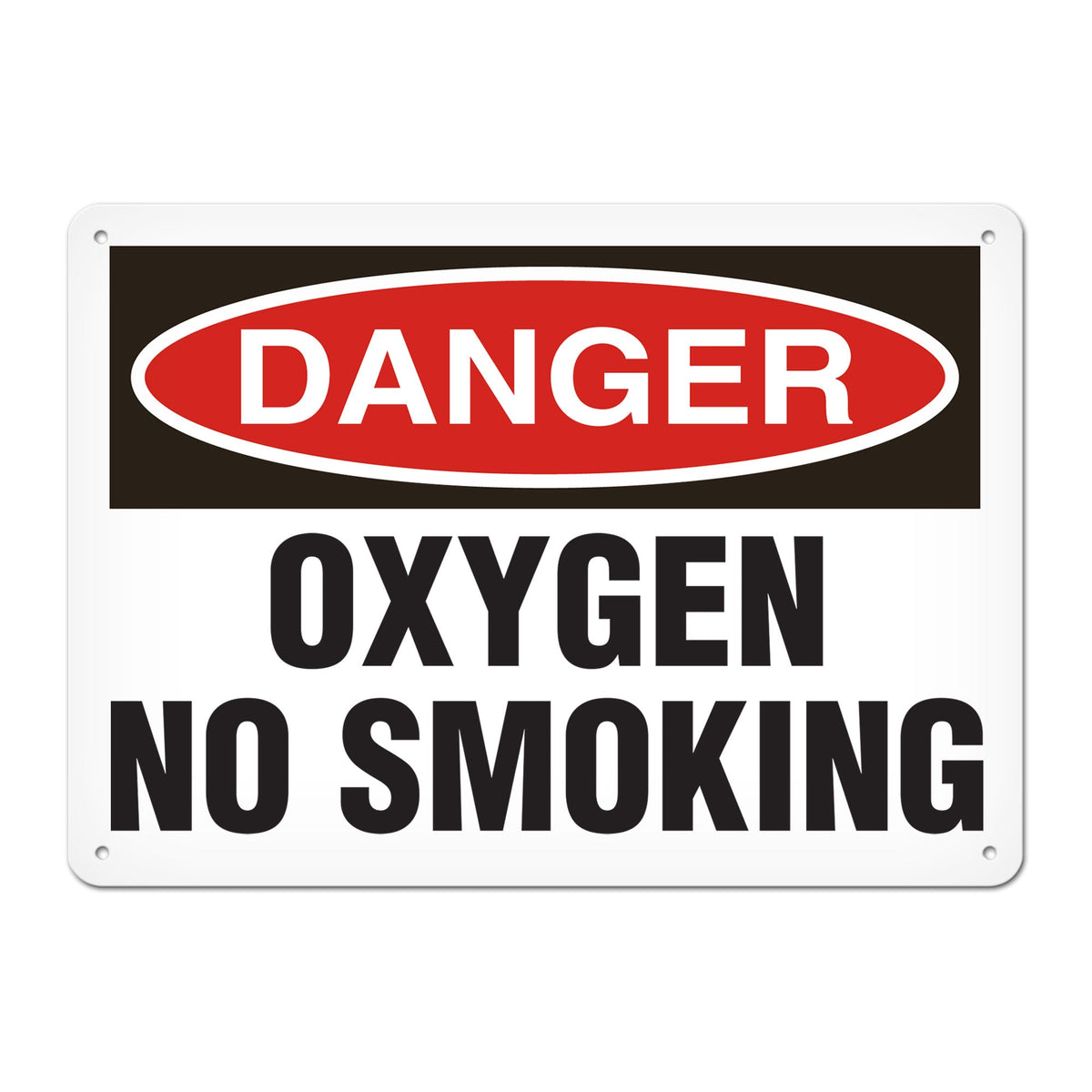 DANGER OXYGEN NO SMOKING PrimeGuard Traditional OSHA Style Safety Sign