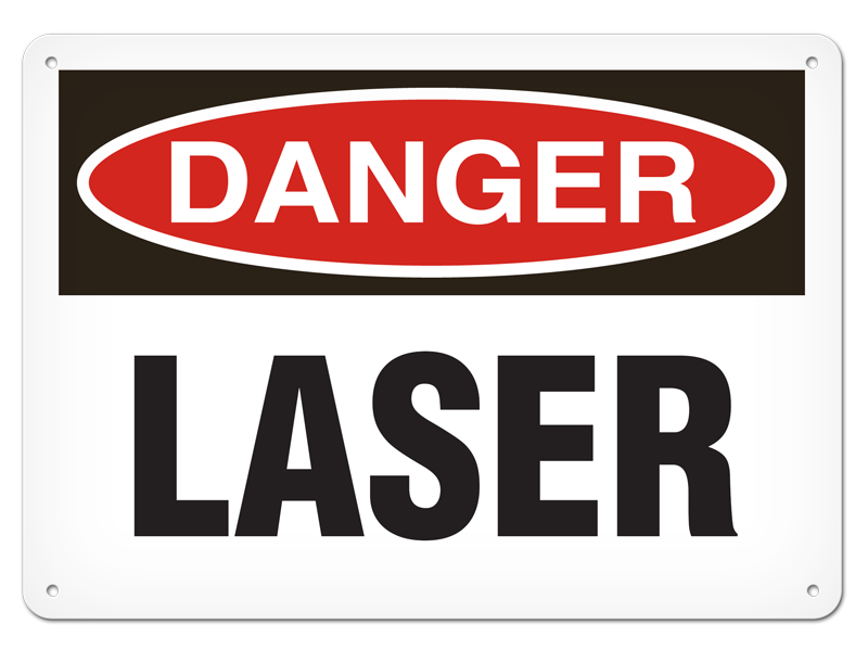 DANGER LASER PrimeGuard® Traditional OSHA Style Safety Sign 