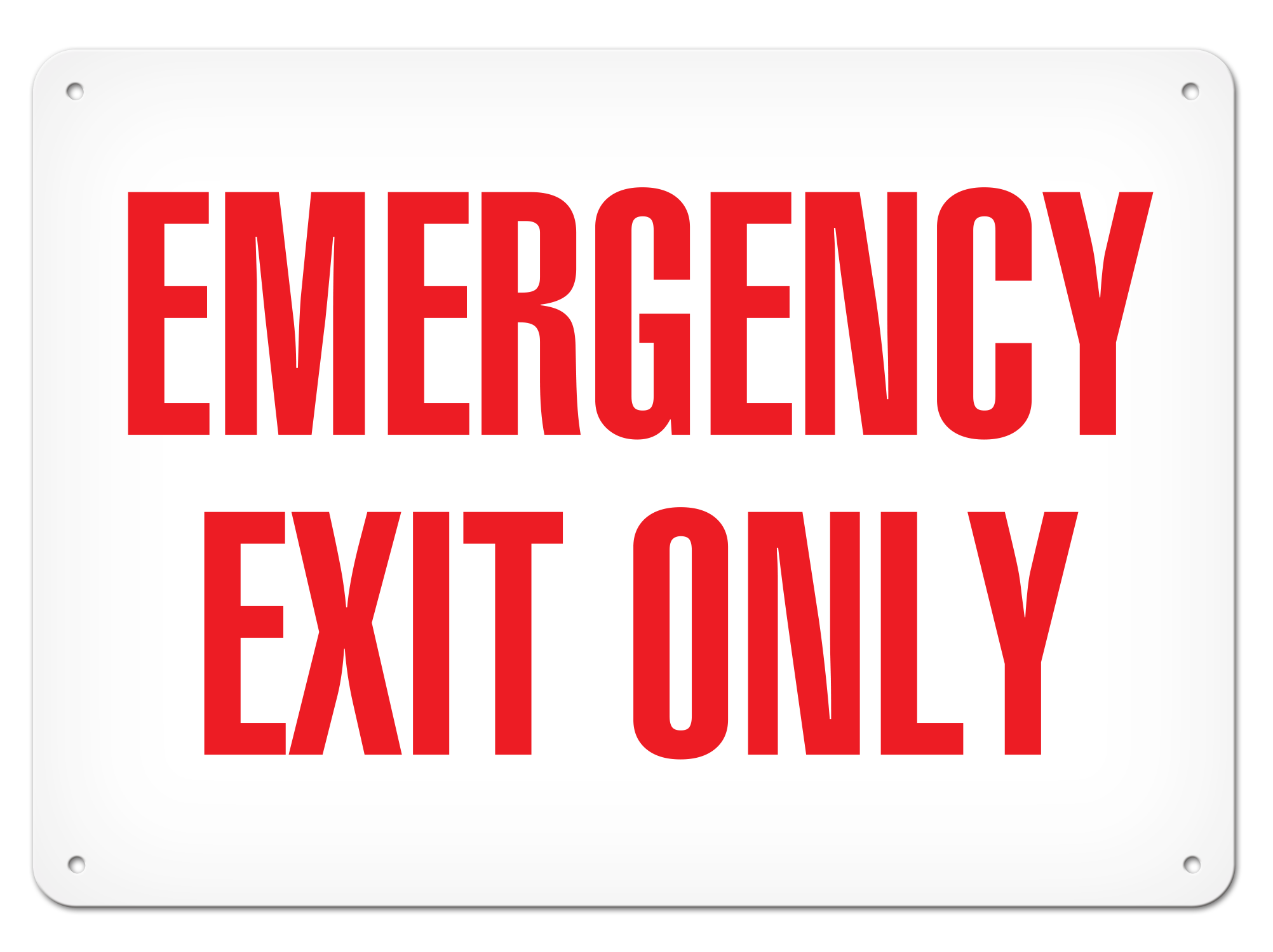 EMERGENCY EXIT ONLY  PrimeGuard® Egress Marking Safety Sign 