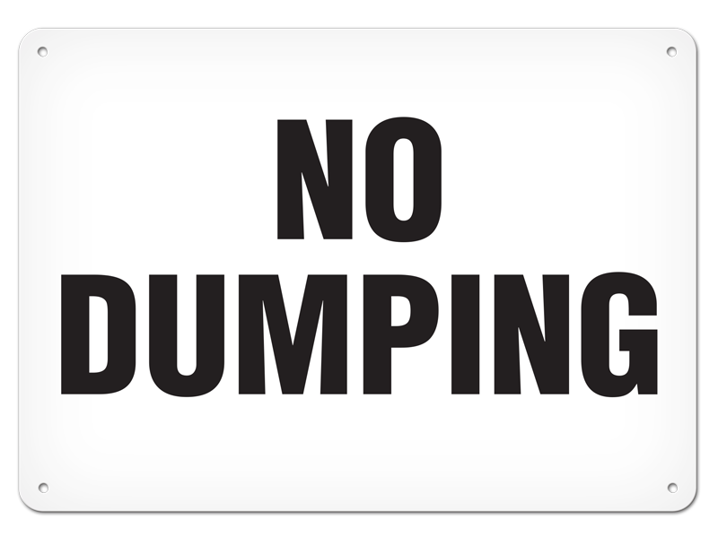 NO DUMPING PrimeGuard® Safety Sign