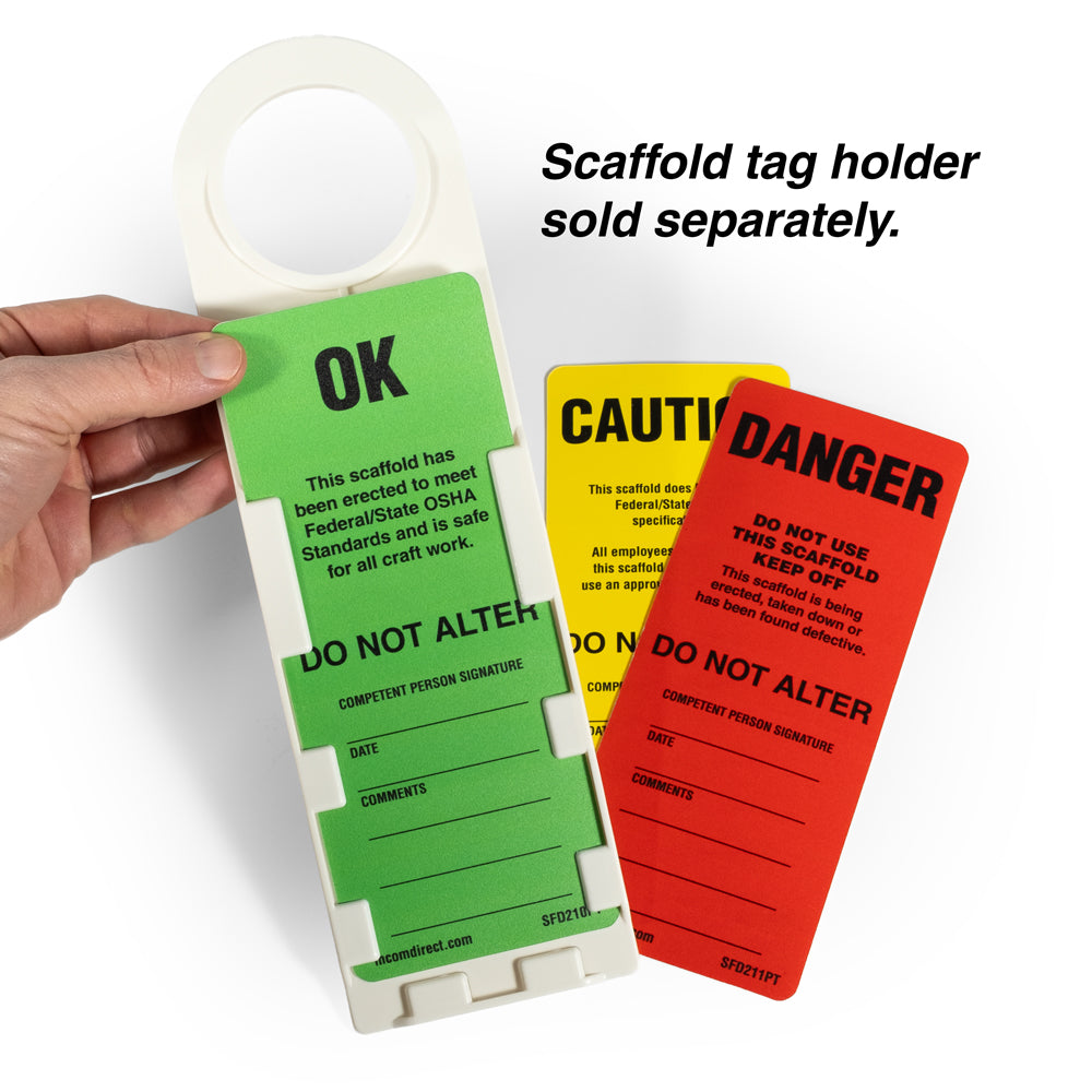 DuraPly® Safety Tag for Scaffold Tag Holder (3.375 in x 8.25 in) 25 /pkg