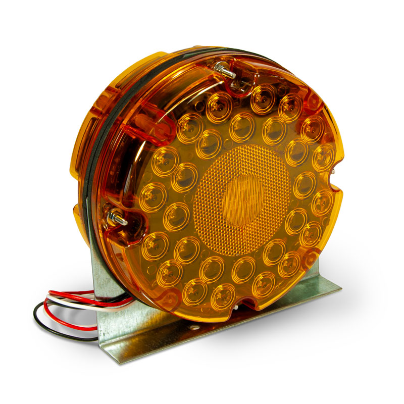 TS8205 Vehicle Mountable Illuminated Light-Up Pilot Car Sign Replacement 7 inch Amber LED Lamps with Bracket (2/ set)