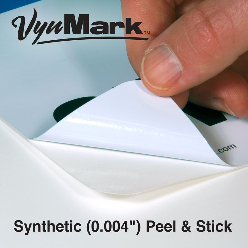 PrimeGuard® Adhesive VynMark™ Safety Sign Material being removed from liner