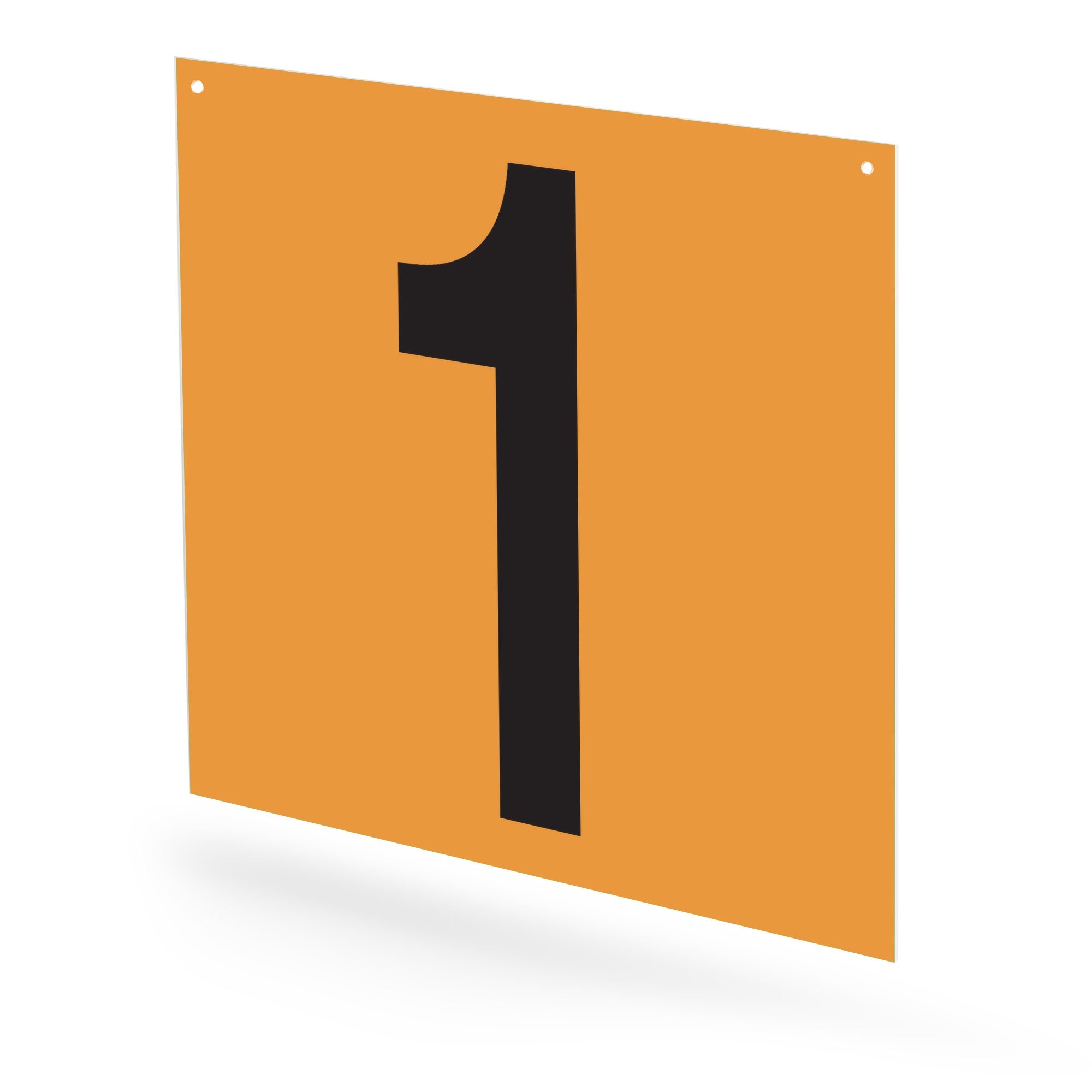 WM22PK01N Heavy Duty Warehouse Aisle Location Signs (22 in x 22 in) Consecutively Numbered (10 /pkg) Numbers 1-10 Orange