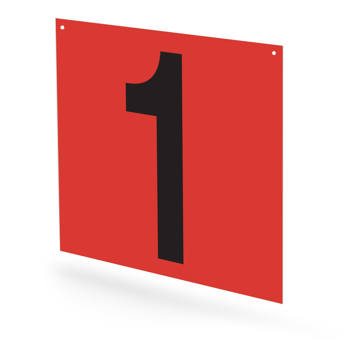 WM22PK01R Heavy Duty Warehouse Aisle Location Signs (22 in x 22 in) Consecutively Numbered (10 /pkg) Numbers 1-10 Red