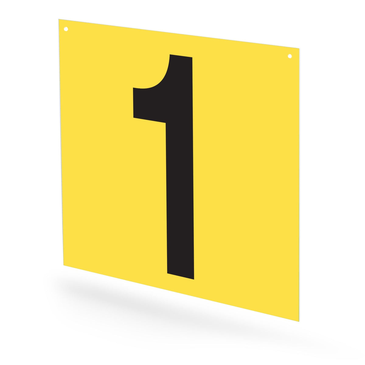 WM10PK01Y Heavy Duty Warehouse Aisle Location Signs (12 in x 10 in) Consecutively Numbered (10 /pkg) Numbers 1-10 Yellow