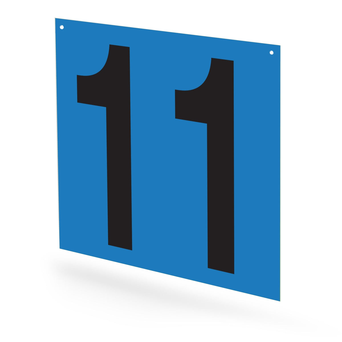 WM10PK11B Heavy Duty Warehouse Aisle Location Signs (12 in x 10 in) Consecutively Numbered (10 /pkg) Numbers 11-20 Blue