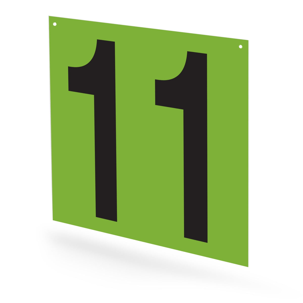 WM10PK11G Heavy Duty Warehouse Aisle Location Signs (12 in x 10 in) Consecutively Numbered (10 /pkg) Numbers 11-20 Green