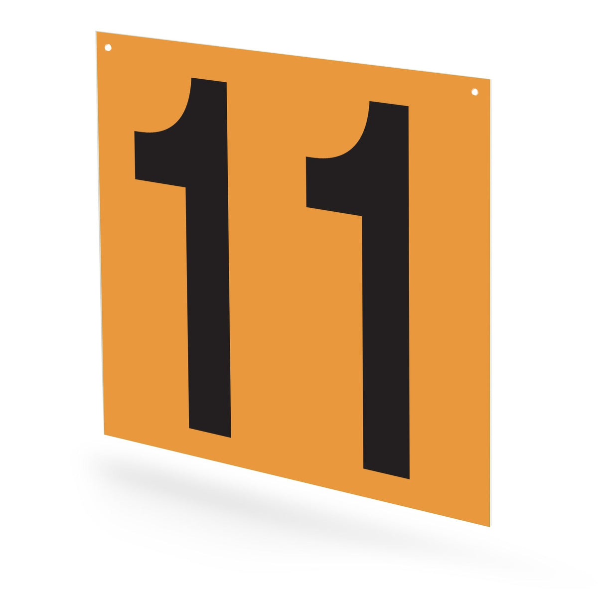 WM22PK11N Heavy Duty Warehouse Aisle Location Signs (22 in x 22 in) Consecutively Numbered (10 /pkg) Numbers 11-20 Orange