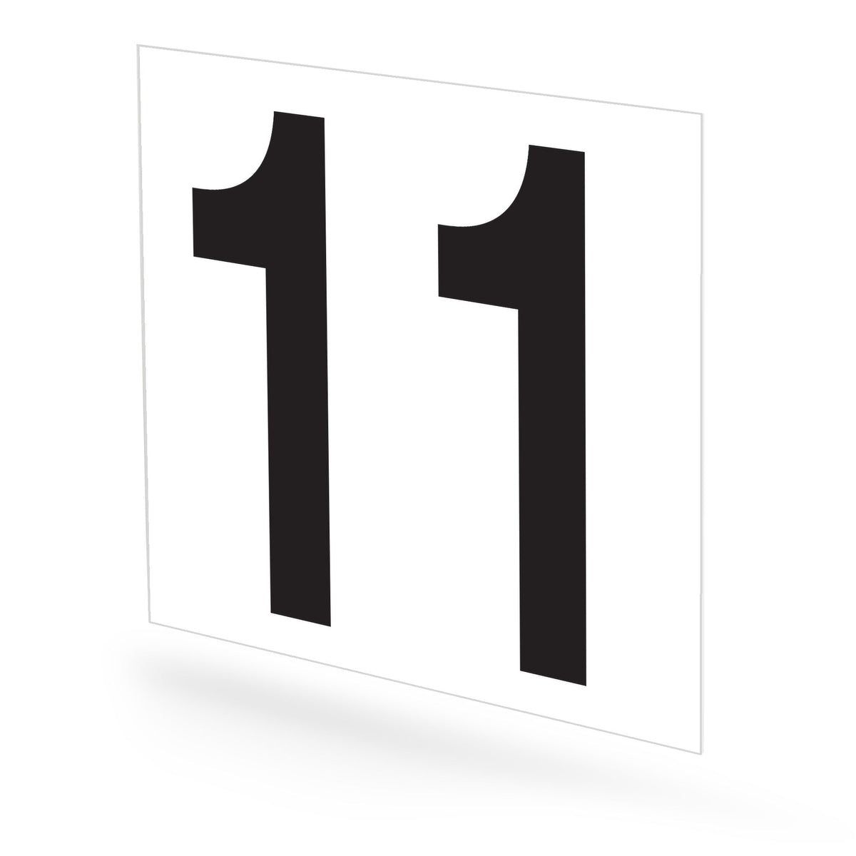 WM10PK11W Heavy Duty Warehouse Aisle Location Signs (12 in x 10 in) Consecutively Numbered (10 /pkg) Numbers 11-20 White