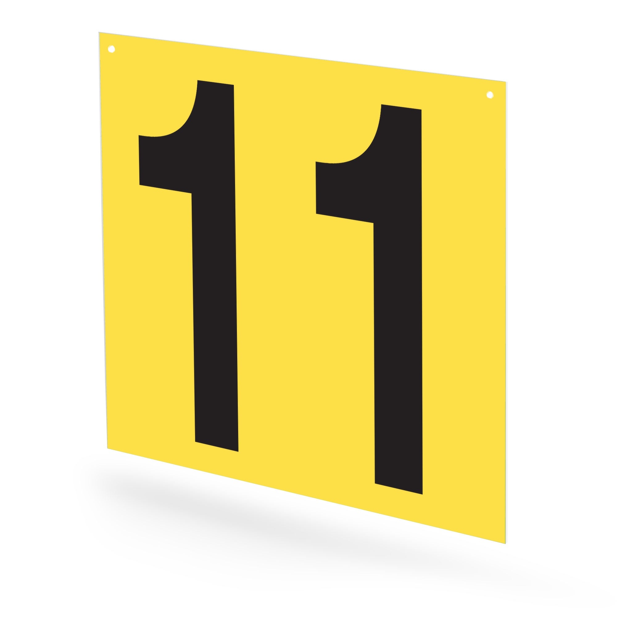 WM22PK11Y Heavy Duty Warehouse Aisle Location Signs (22 in x 22 in) Consecutively Numbered (10 /pkg) Numbers 11-20 Yellow