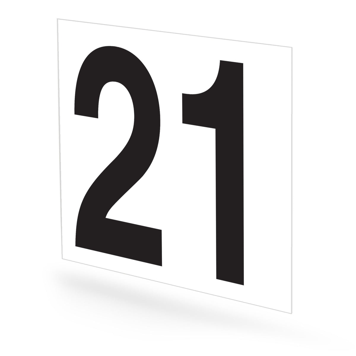 WM10PK21W Heavy Duty Warehouse Aisle Location Signs (12 in x 10 in) Consecutively Numbered (10 /pkg) Numbers 21-30 White