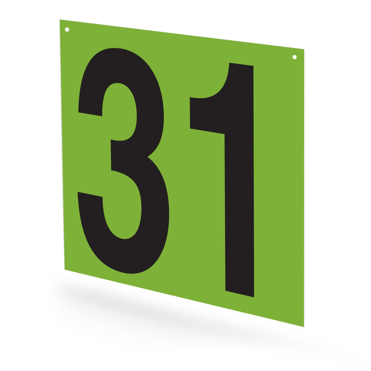 WM22PK31G Heavy Duty Warehouse Aisle Location Signs (22 in x 22 in) Consecutively Numbered (10 /pkg) Numbers 31-40 Green