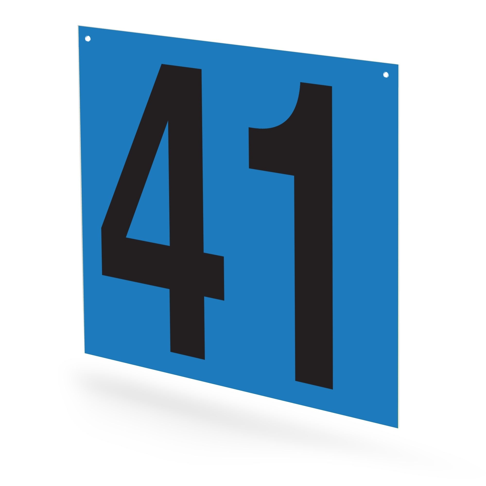 WM10PK41B Heavy Duty Warehouse Aisle Location Signs (12 in x 10 in) Consecutively Numbered (10 /pkg) Numbers 41-50 Blue