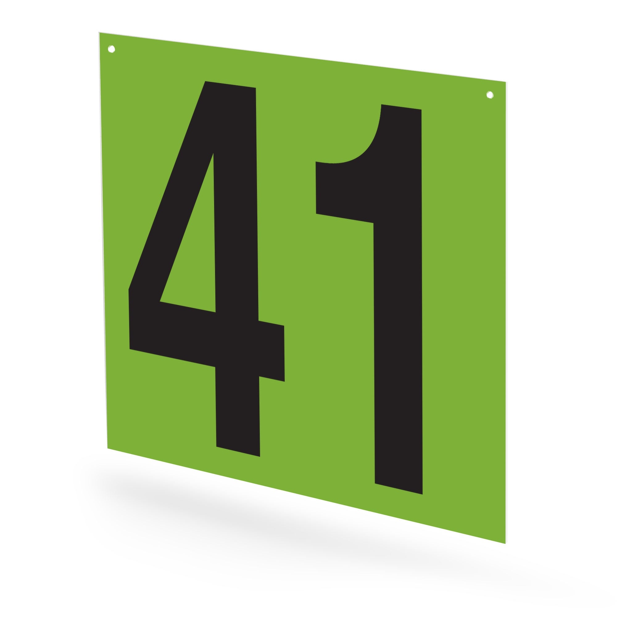 WM22PK41G Heavy Duty Warehouse Aisle Location Signs (22 in x 22 in) Consecutively Numbered (10 /pkg) Numbers 41-50 Green
