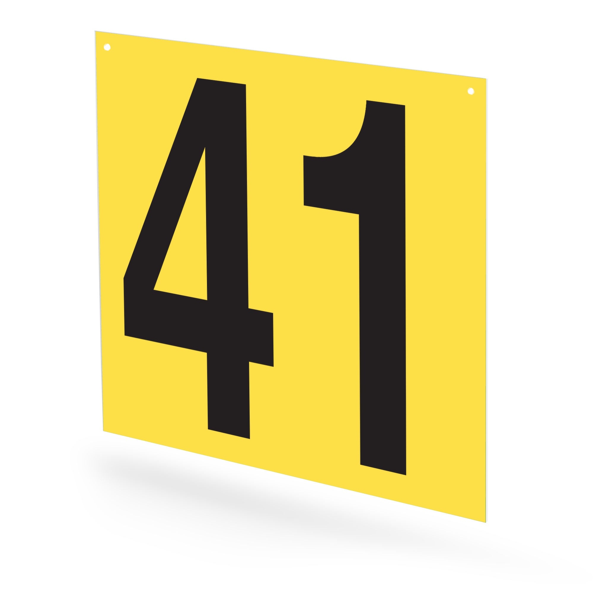 WM22PK41Y Heavy Duty Warehouse Aisle Location Signs (22 in x 22 in) Consecutively Numbered (10 /pkg) Numbers 41-50 Yellow