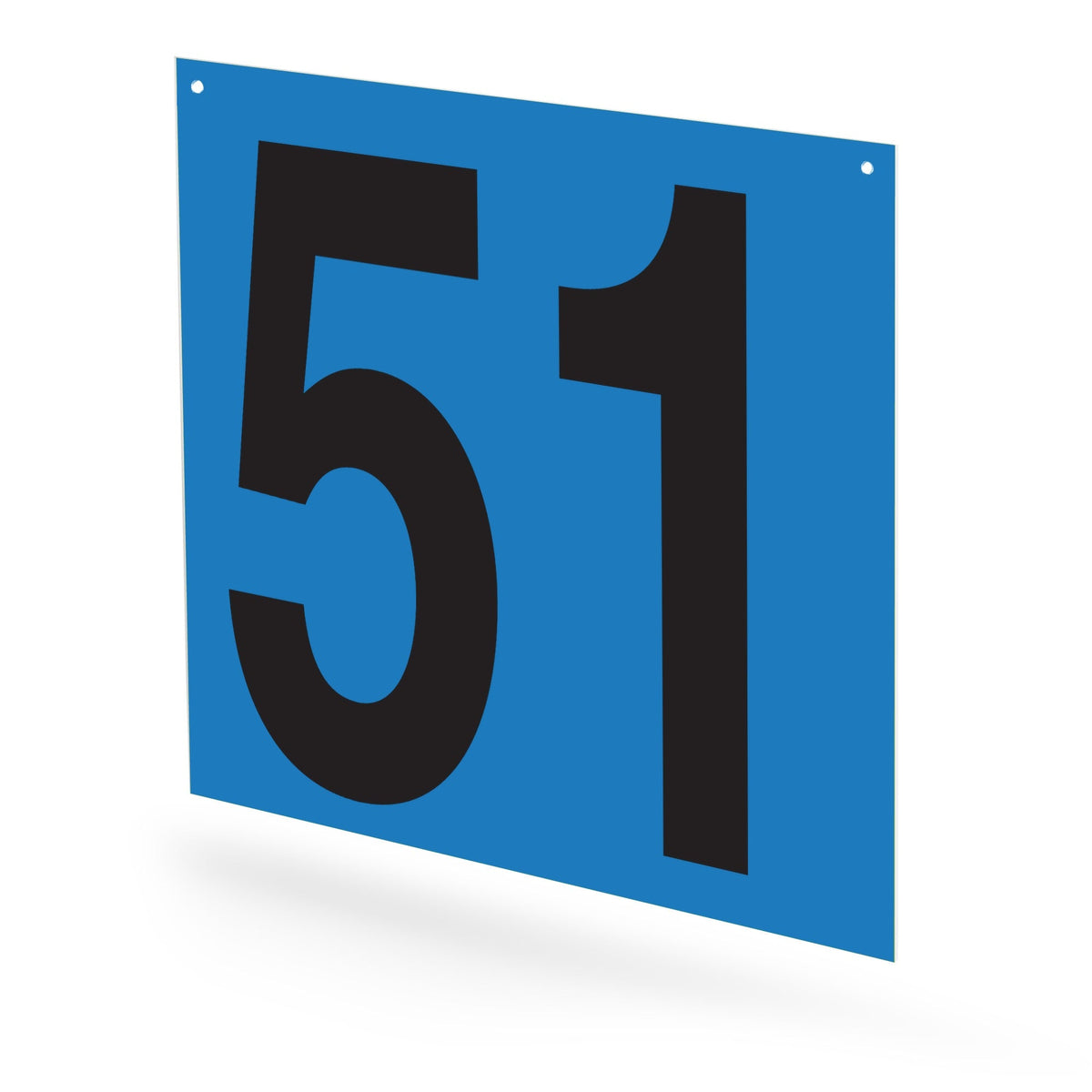 WM22PK51B Heavy Duty Warehouse Aisle Location Signs (22 in x 22 in) Consecutively Numbered (10 /pkg) Numbers 50-61 Blue