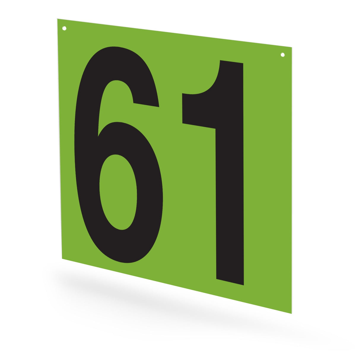 WM10PK61G Heavy Duty Warehouse Aisle Location Signs (12 in x 10 in) Consecutively Numbered (10 /pkg) Numbers 61-70 Green