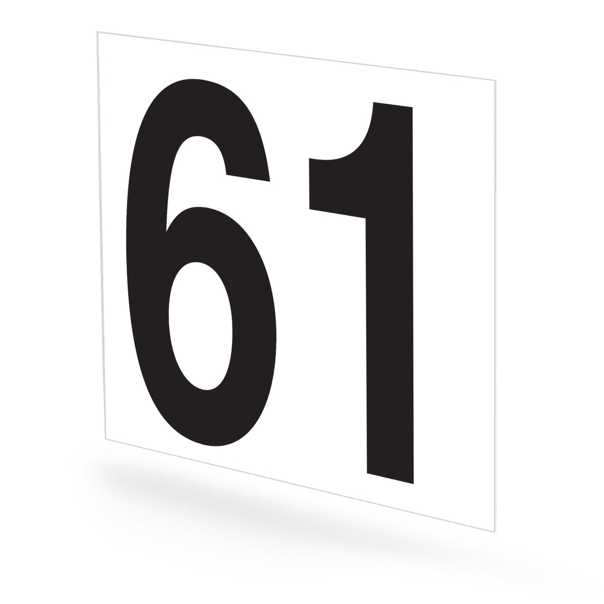 WM10PK61W Heavy Duty Warehouse Aisle Location Signs (12 in x 10 in) Consecutively Numbered (10 /pkg) Numbers 61-70 White